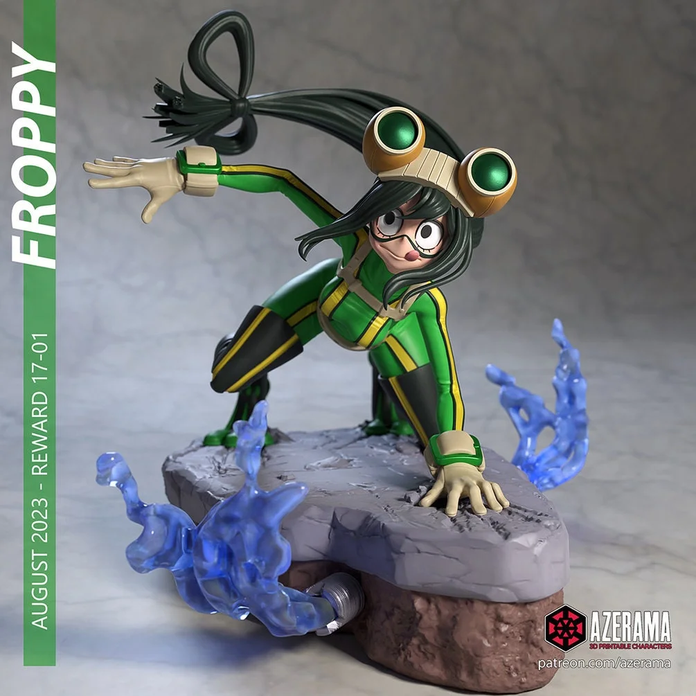 Froppy | Fan Art | 3D Printed Resin Model Garage Kit | *Un-Painted* | Azerama