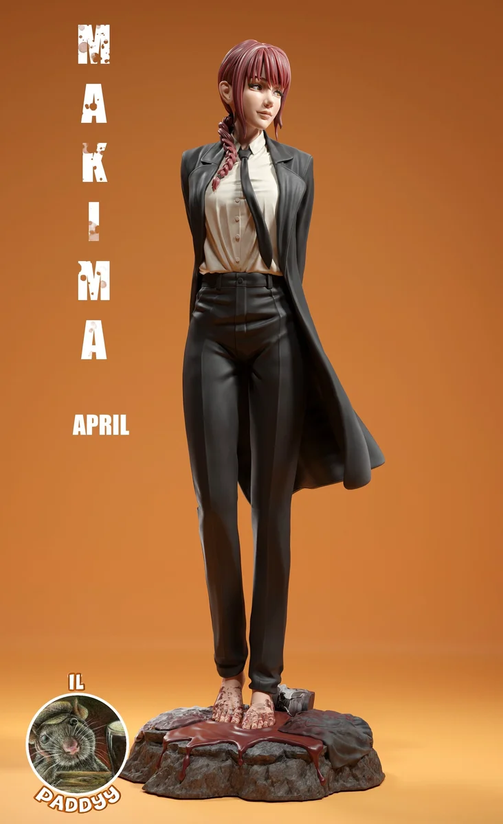 Makima | Fan Art | 3D Printed Resin Model Garage Kit | *Un-Painted* | Il Paddyy