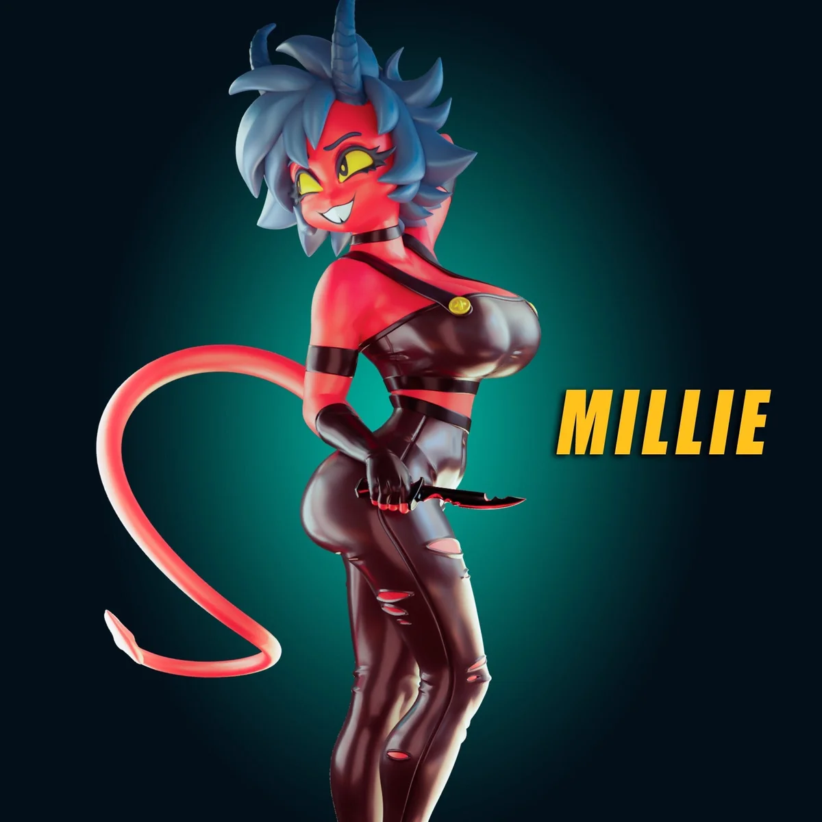 Millie | Fan Art | 3D Printed Resin Model Garage Kit | *Un-Painted* | Officer Rhu