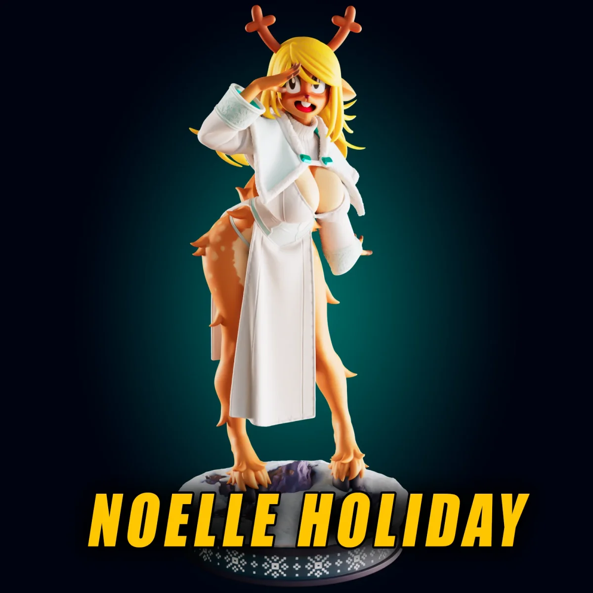 Noelle Holiday | Fan Art | 3D Printed Resin Model Garage Kit | *Un-Painted* | Officer Rhu