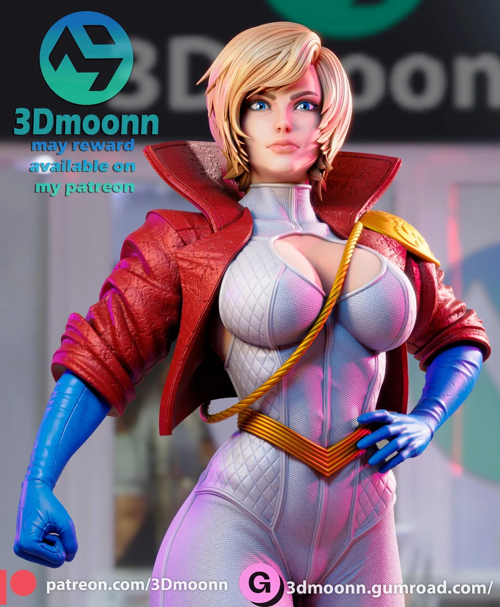 Power Girl | Fan Art | 3D Printed Resin Model Garage Kit | *Un-Painted* | 3DMoon