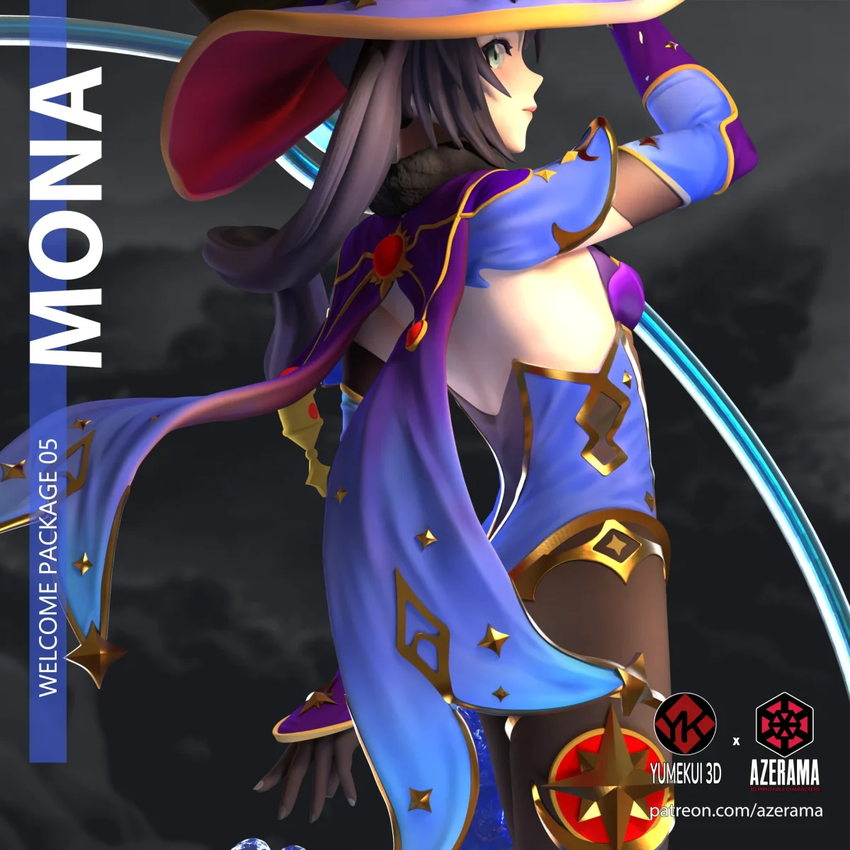 Mona | Fan Art | 3D Printed Resin Model Garage Kit | *Un-Painted* | Azerama 2