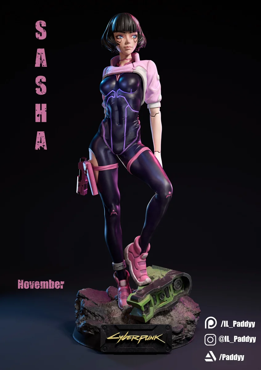 Sasha | Fan Art | 3D Printed Resin Model Garage Kit | *Un-Painted* | Il Paddyy