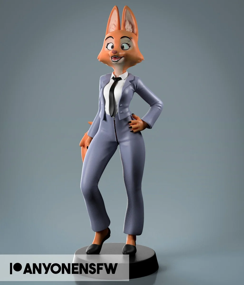 Business Fox | Fan Art | 3D Printed Resin Model Garage Kit | *Un-Painted* | AnyoneNSFW