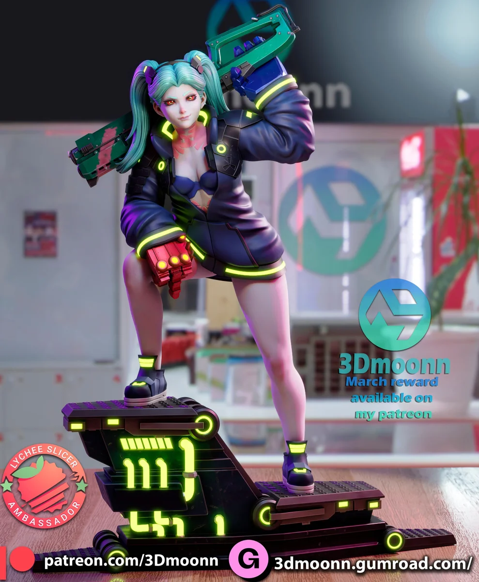 Rebecca | Fan Art | 3D Printed Resin Model Garage Kit | *Un-Painted* | 3DMoon