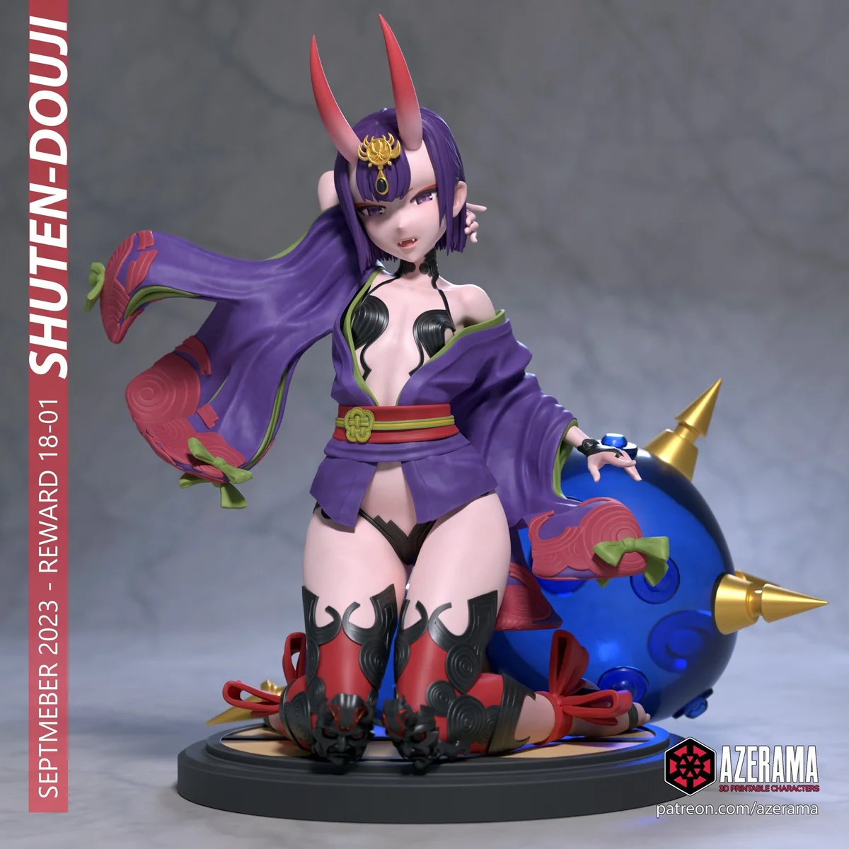 Shuten-Douji | Fan Art | 3D Printed Resin Model Garage Kit | *Un-Painted* | Azerama