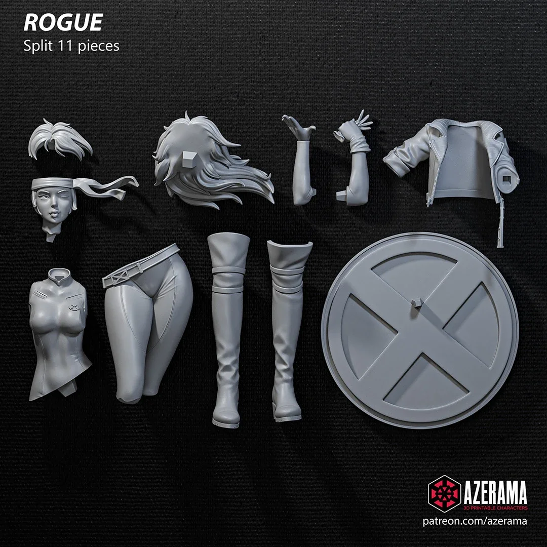 Rogue | Fan Art | 3D Printed Resin Model Garage Kit | *Un-Painted* | Azerama 5