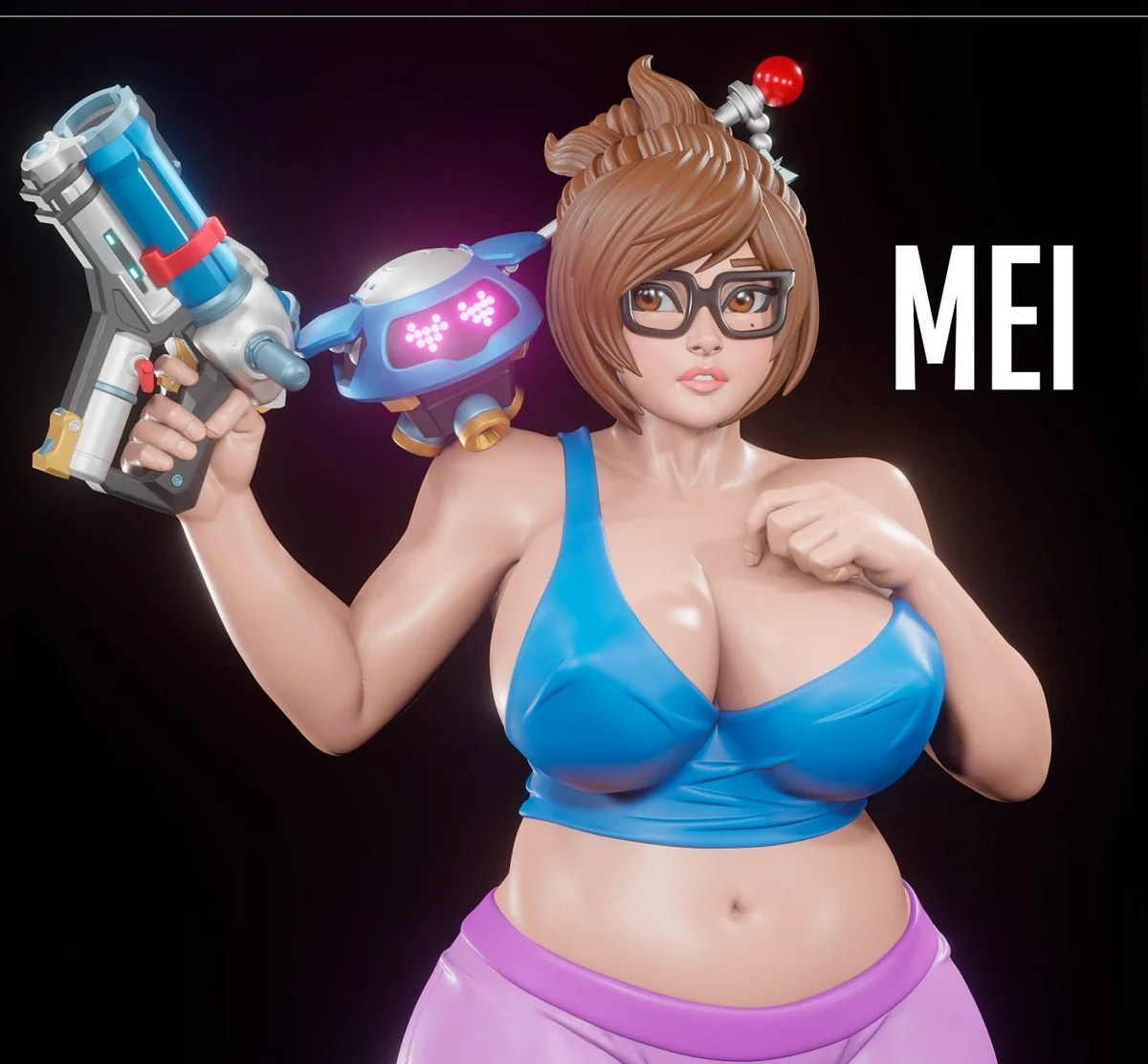 Mei | Fan Art | 3D Printed Resin Model Garage Kit | *Un-Painted* | Digital Dark