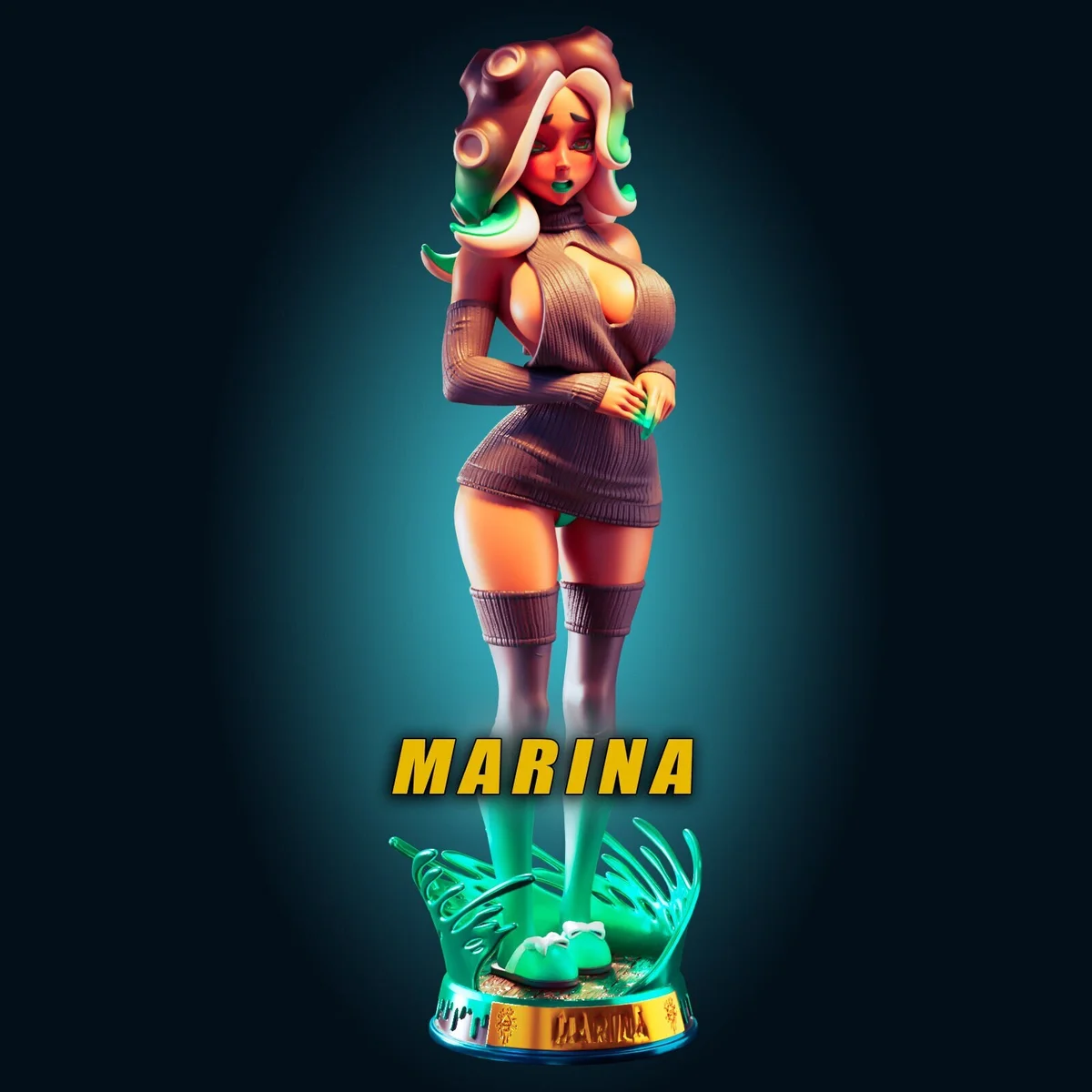 Marina | Fan Art | 3D Printed Resin Model Garage Kit | *Un-Painted* | Officer Rhu