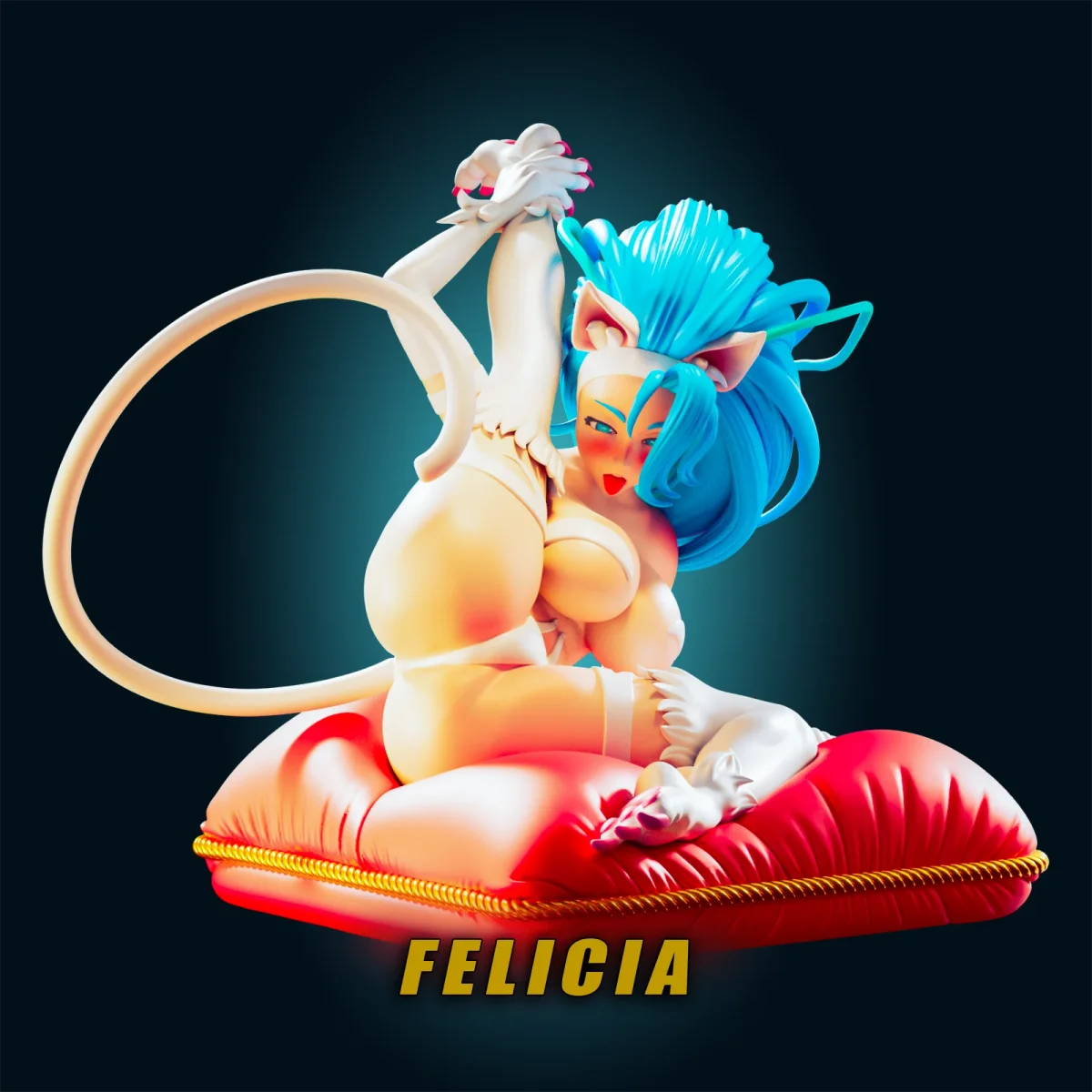 Felicia | Fan Art | 3D Printed Resin Model Garage Kit | *Un-Painted* | Officer Rhu