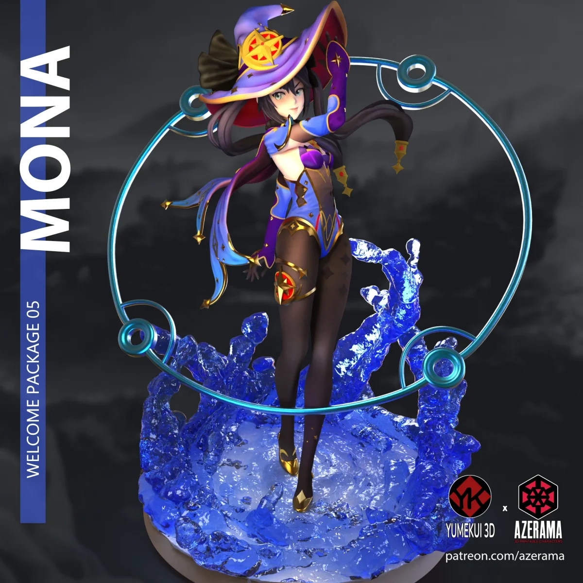 Mona | Fan Art | 3D Printed Resin Model Garage Kit | *Un-Painted* | Azerama