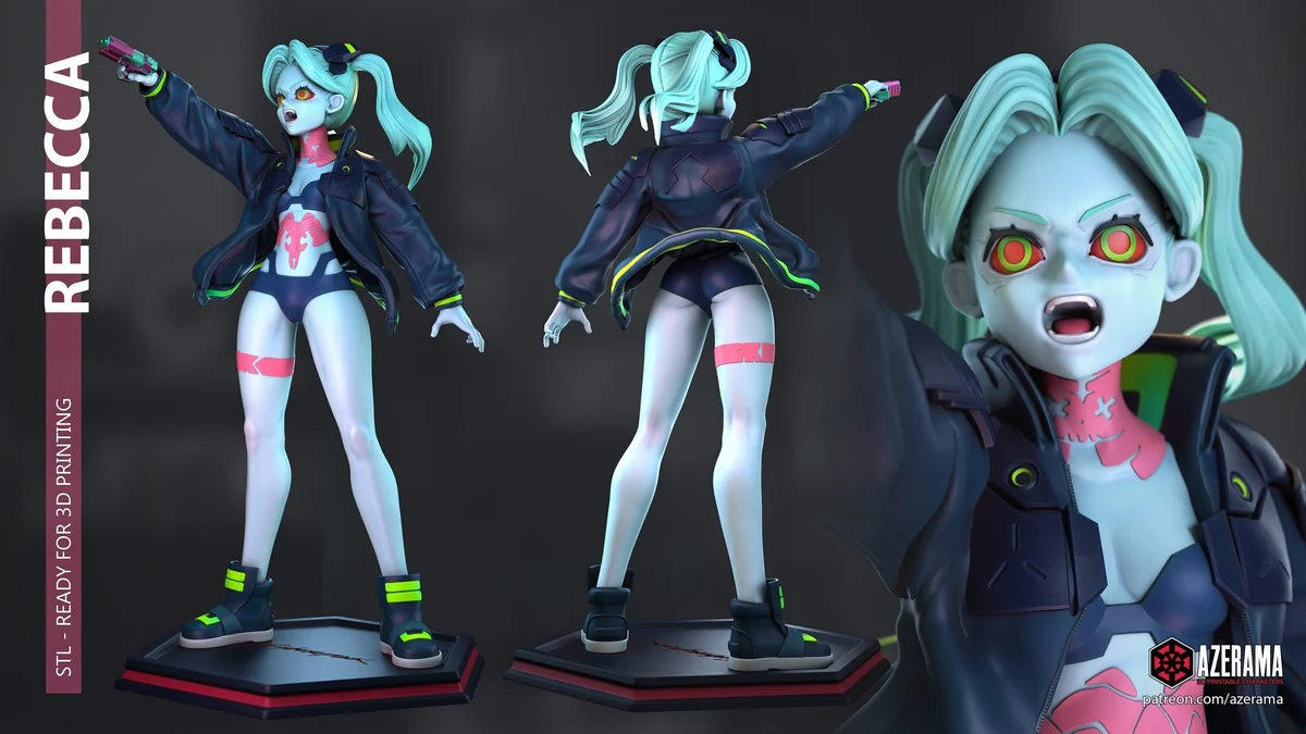 Rebecca | Fan Art | 3D Printed Resin Model Garage Kit | *Un-Painted* | Azerama