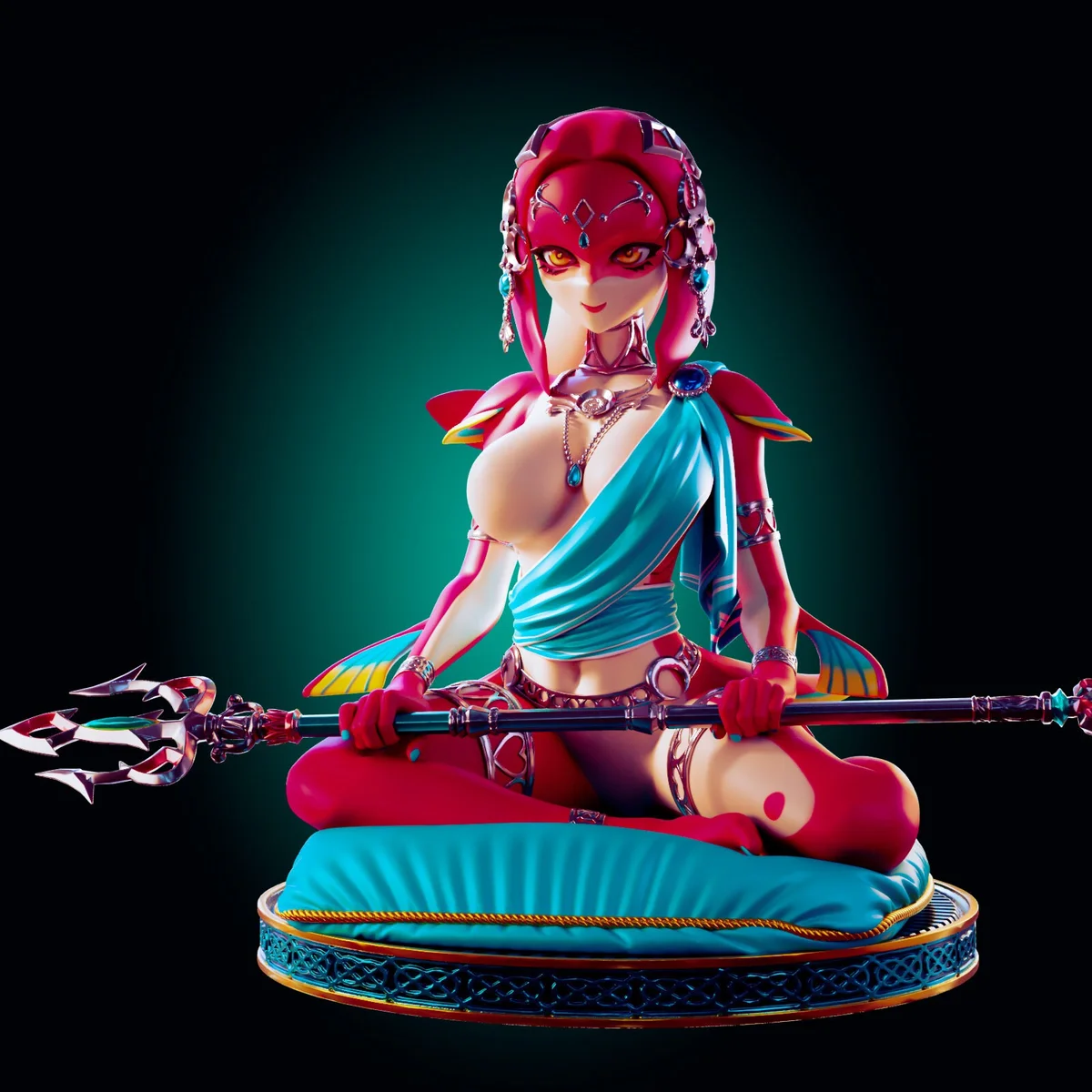 Dolphin Girl | Fan Art | 3D Printed Resin Model Garage Kit | *Un-Painted* | Officer Rhu