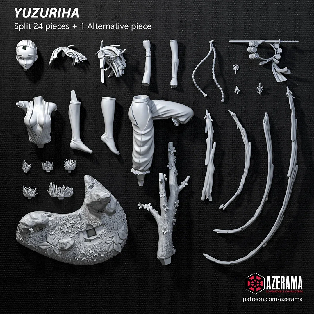 Yuzuhira | Fan Art | 3D Printed Resin Model Garage Kit | *Un-Painted* | Azerama 3