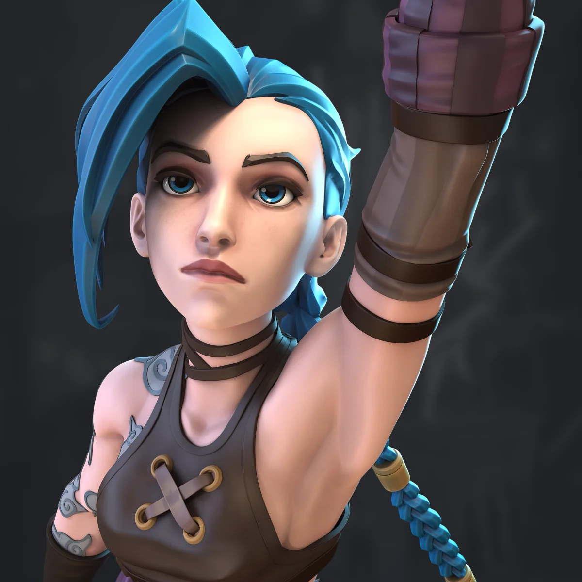 Jinx | Fan Art | 3D Printed Resin Model Garage Kit | *Un-Painted* | Azerama