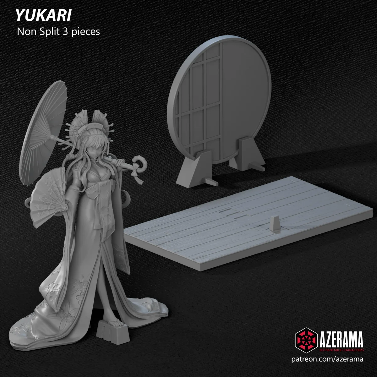 Yukari | Fan Art | 3D Printed Resin Model Garage Kit | *Un-Painted* | Azerama 5