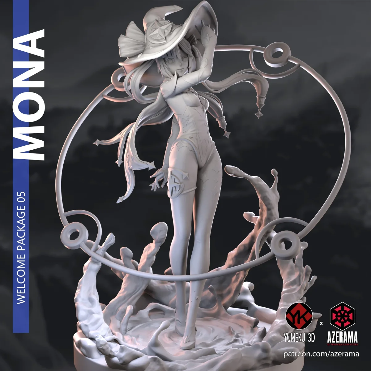 Mona | Fan Art | 3D Printed Resin Model Garage Kit | *Un-Painted* | Azerama 3