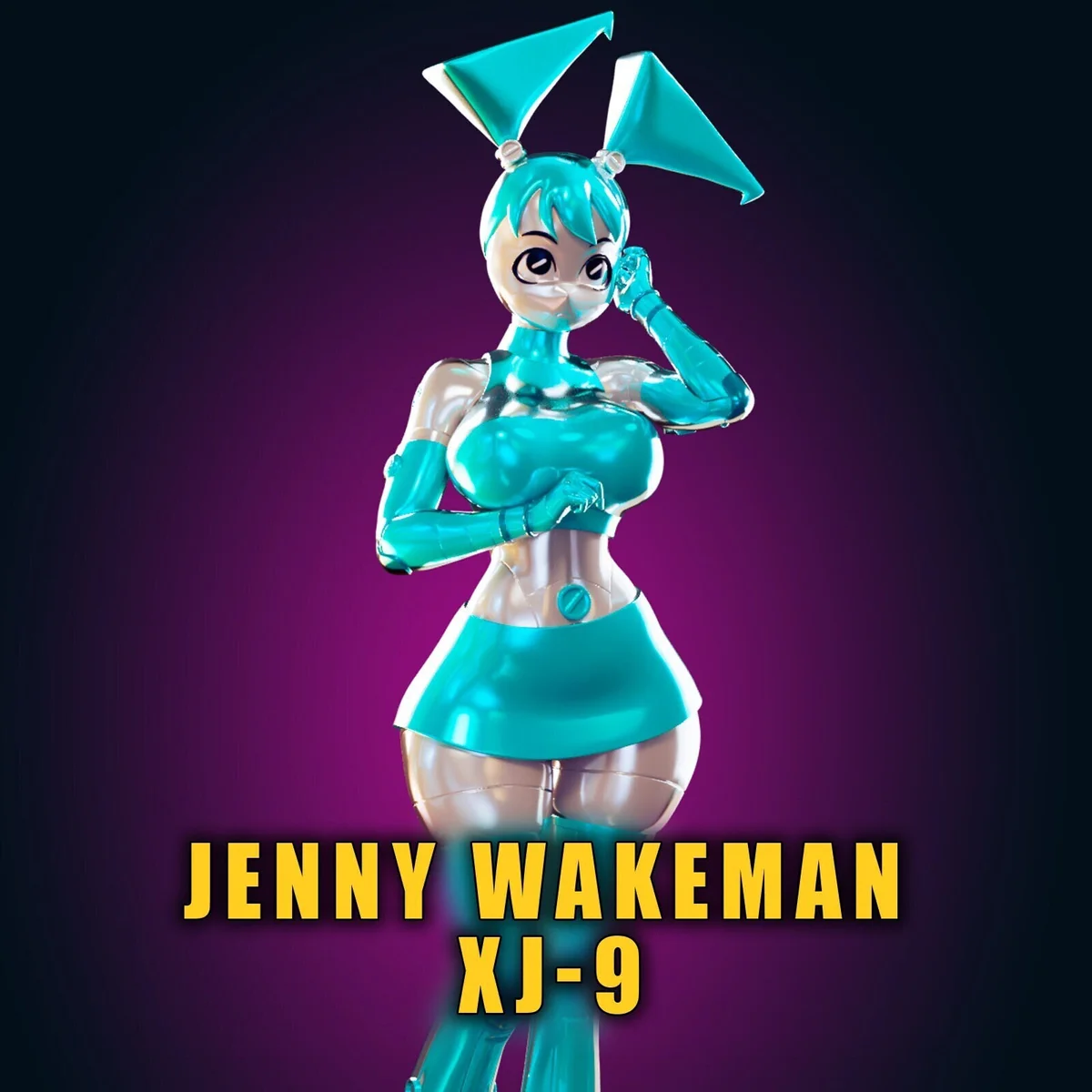 Robot Girl | Fan Art | 3D Printed Resin Model Garage Kit | *Un-Painted* | Officer Rhu