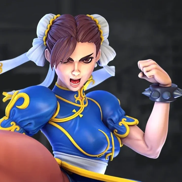Fighter | Fan Art | 3D Printed Resin Model Garage Kit | *Un-Painted* | Azerama
