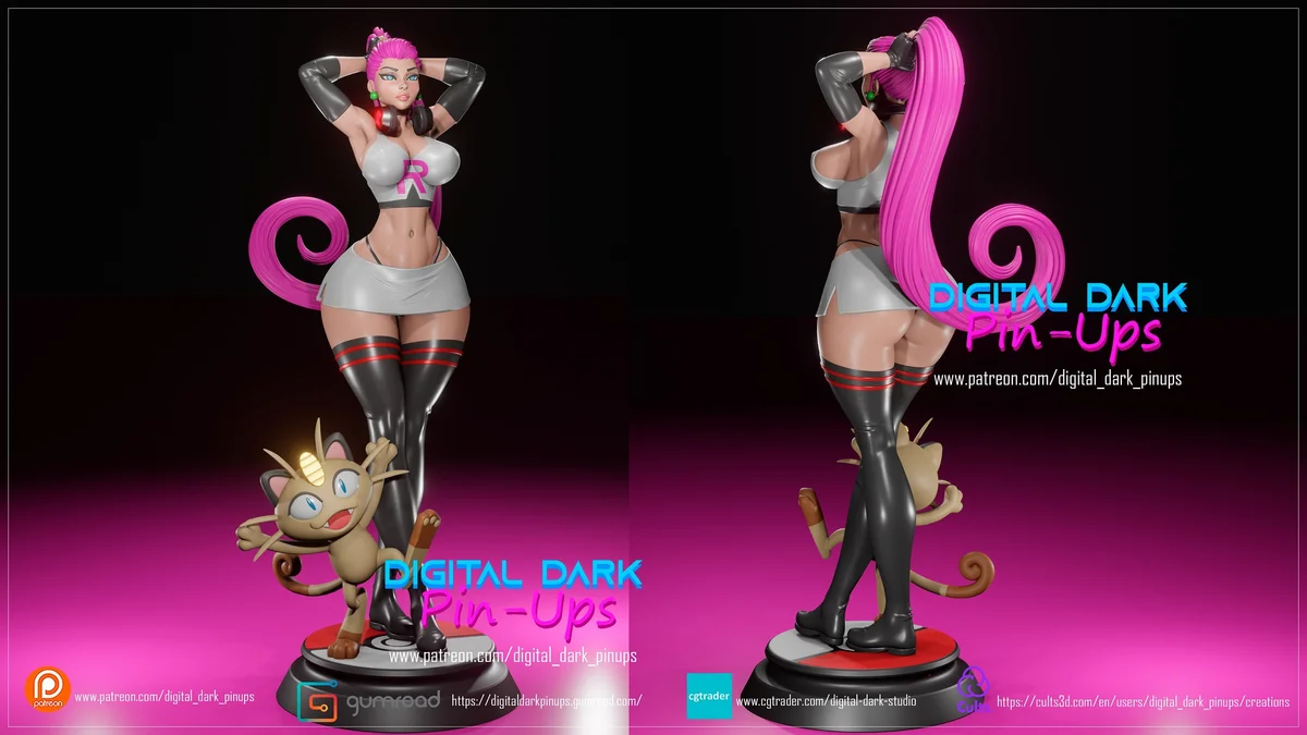 Mean Girl | Fan Art | 3D Printed Resin Model Garage Kit | *Un-Painted* | Digital Dark