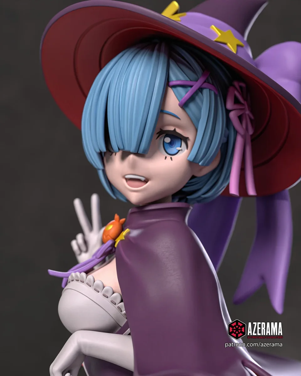 Spooky Rem | Fan Art | 3D Printed Resin Model Garage Kit | *Un-Painted* | Azerama
