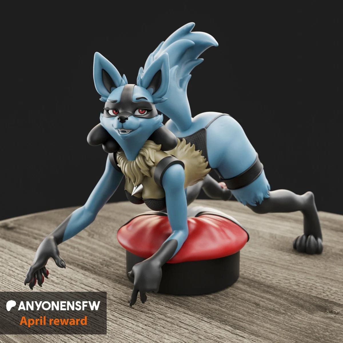 Lucario | Fan Art | 3D Printed Resin Model Garage Kit | *Un-Painted* | AnyoneNSFW