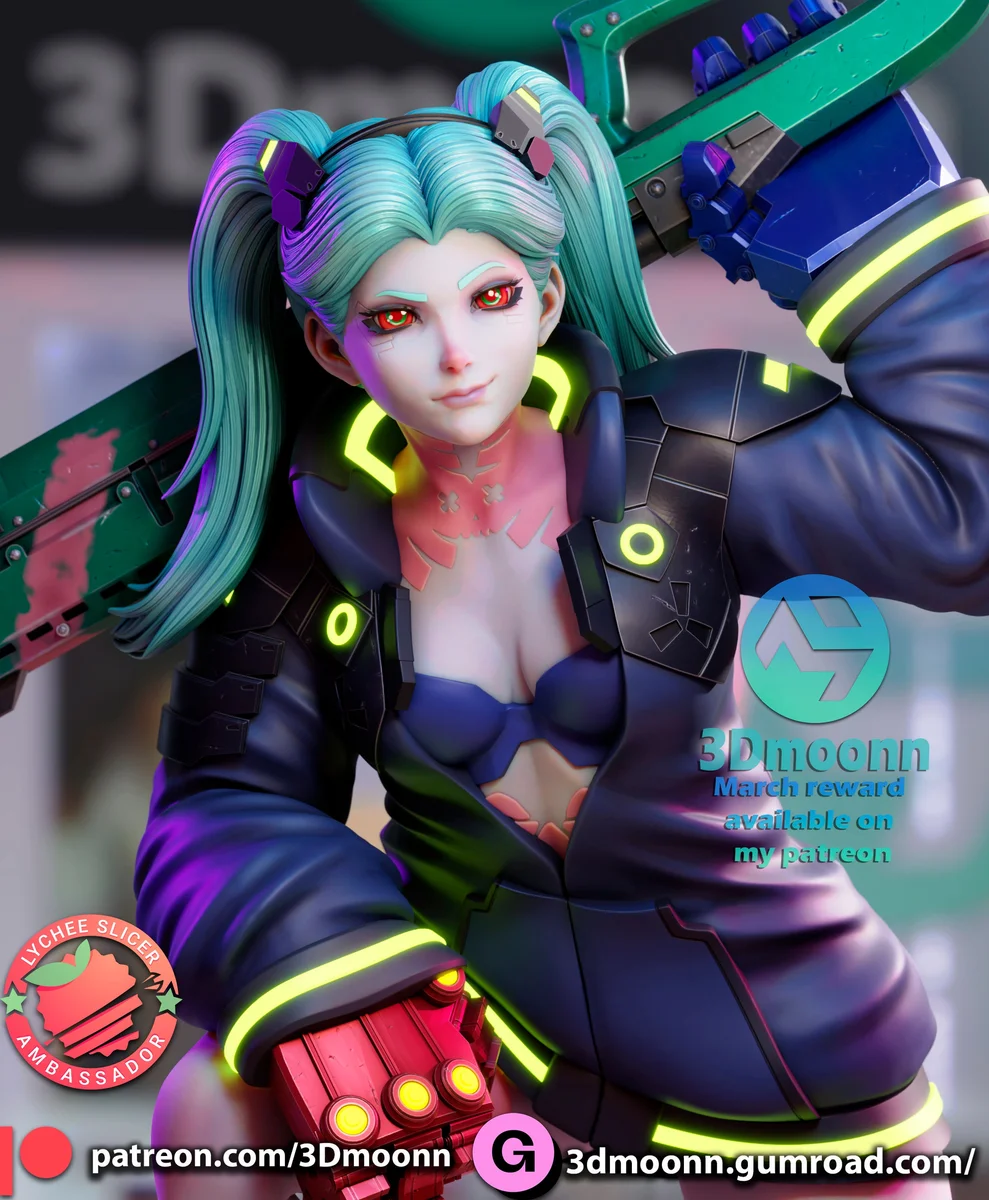 Rebecca | Fan Art | 3D Printed Resin Model Garage Kit | *Un-Painted* | 3DMoon 2