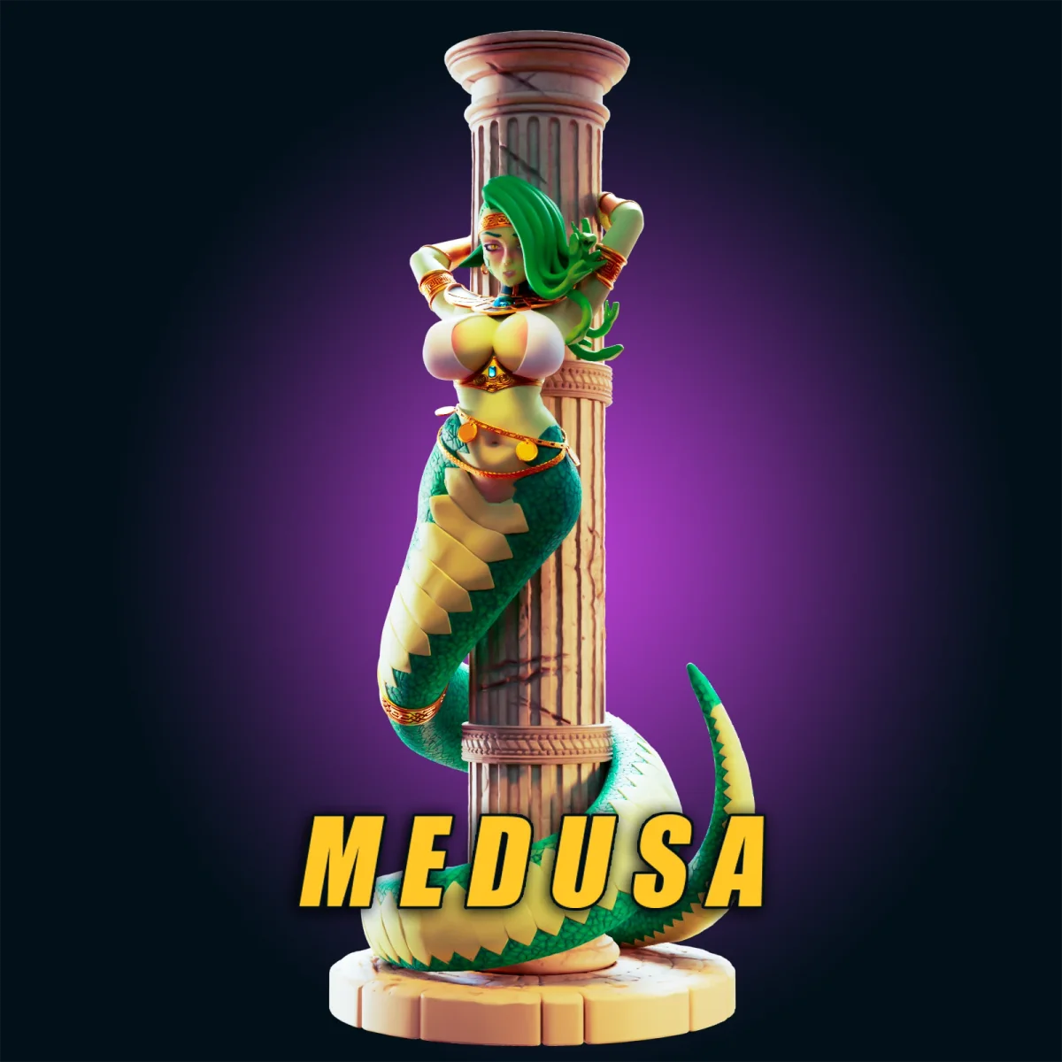 Medusa | Fan Art | 3D Printed Resin Model Garage Kit | *Un-Painted* | Officer Rhu