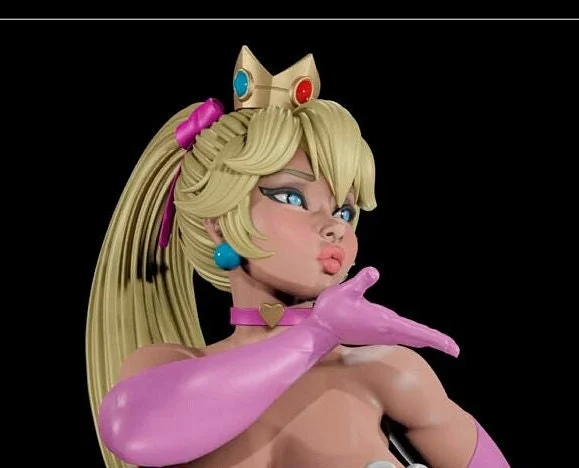 Miss P | Fan Art | 3D Printed Resin Model Garage Kit | *Un-Painted* | Digital Dark