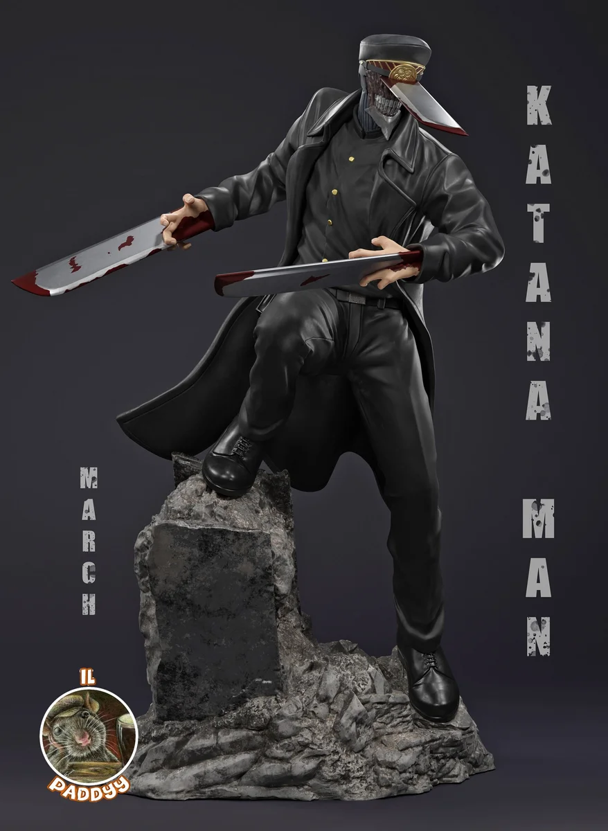 Katana | Fan Art | 3D Printed Resin Model Garage Kit | *Un-Painted* | Il Paddyy