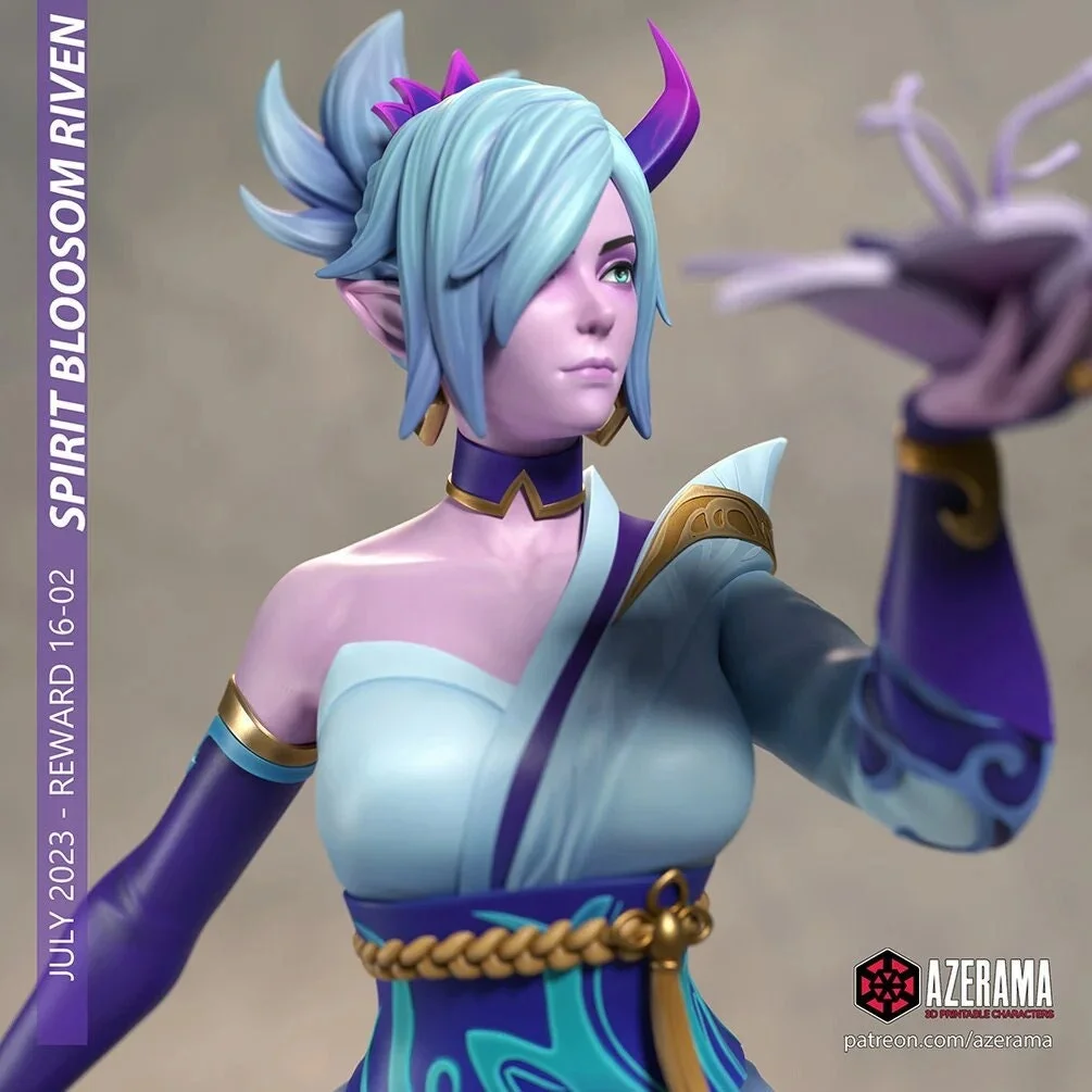 Spirit Blossom | Fan Art | 3D Printed Resin Model Garage Kit | *Un-Painted* | Azerama