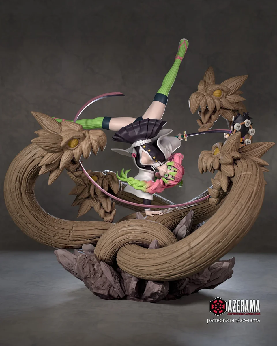 Mitsuri Kanroji | Fan Art | 3D Printed Resin Model Garage Kit | *Un-Painted* | Azerama 2