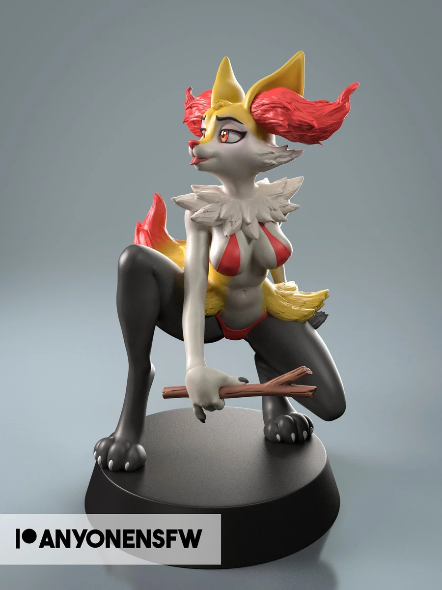 Fox Girl | Fan Art | 3D Printed Resin Model Garage Kit | *Un-Painted* | AnyoneNSFW