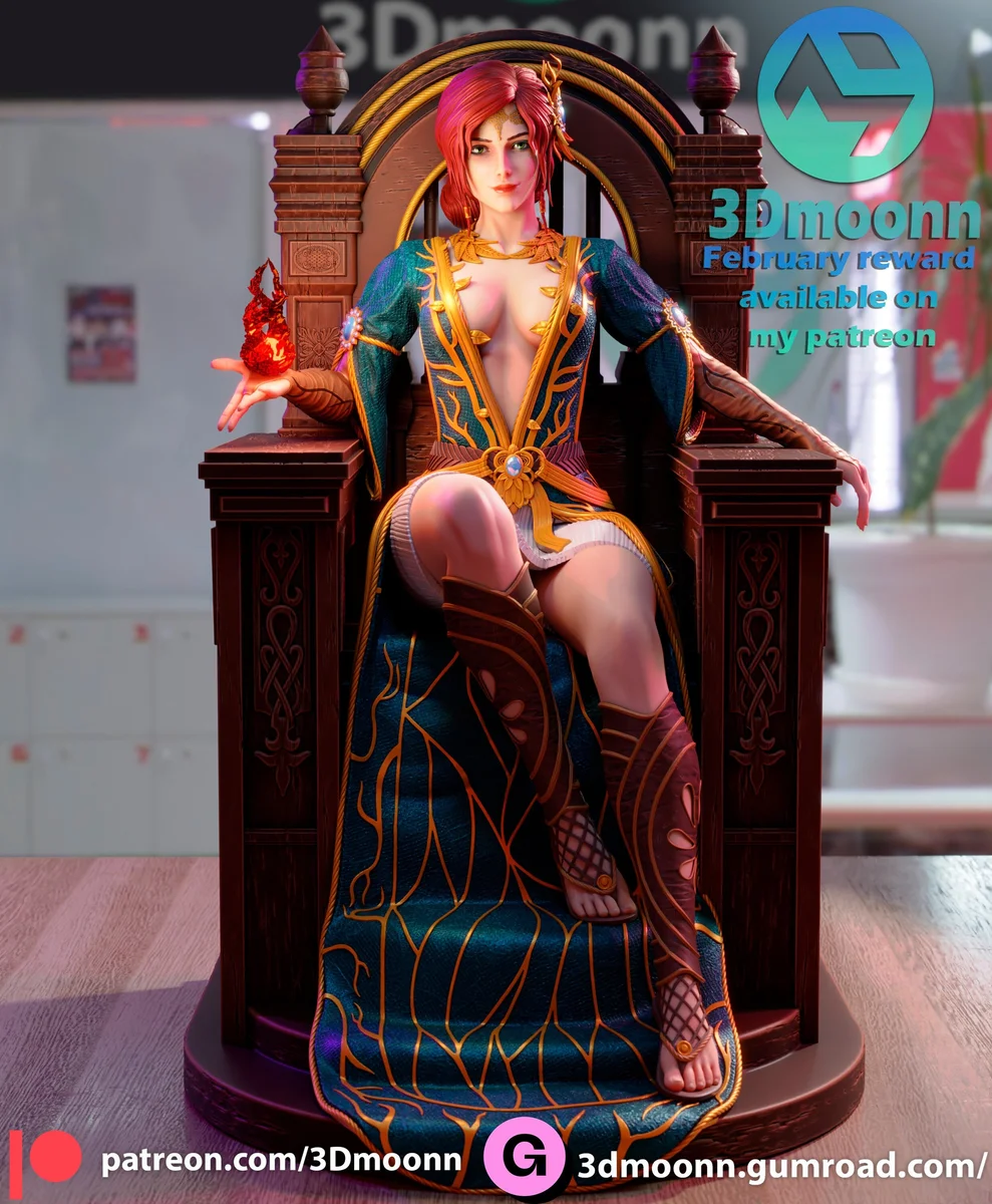 Sorceress | Fan Art | 3D Printed Resin Model Garage Kit | *Un-Painted* | 3DMoon