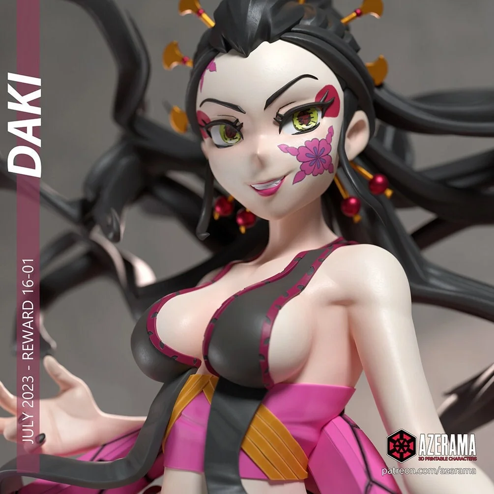 Daki | Fan Art | 3D Printed Resin Model Garage Kit | *Un-Painted* | Azerama