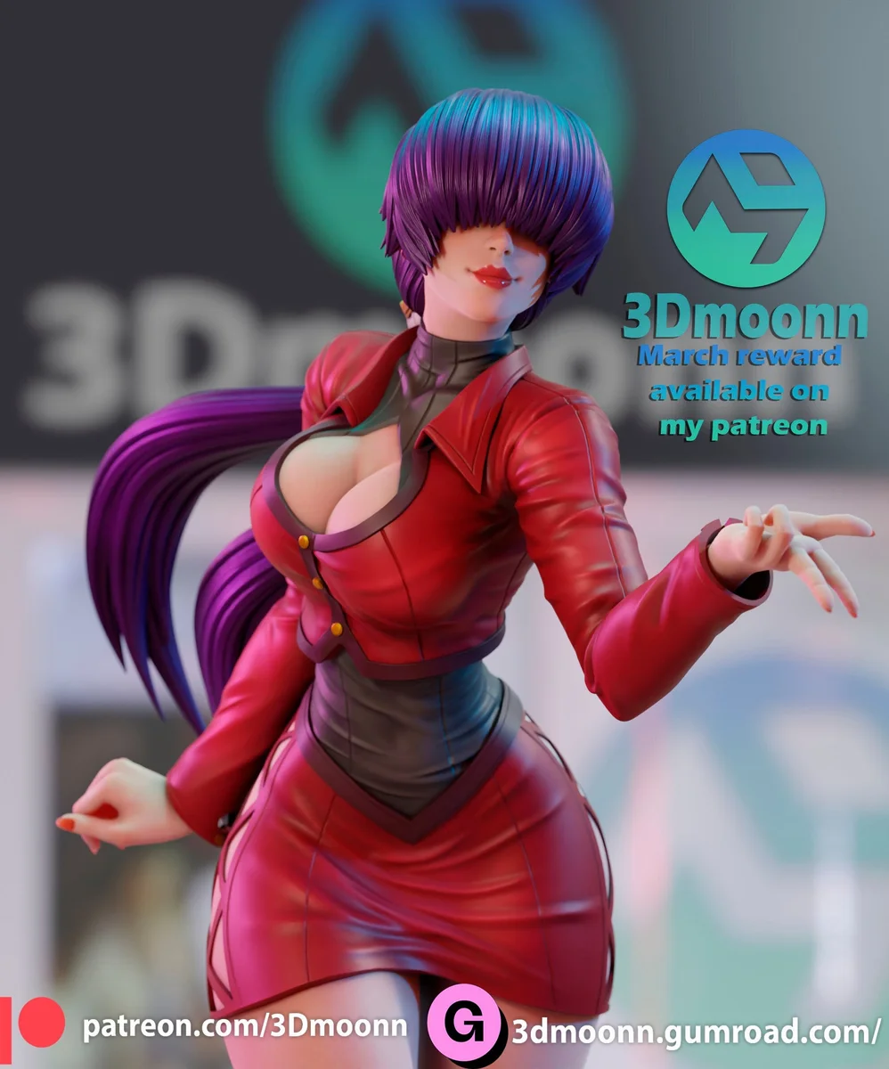 Shermie | Fan Art | 3D Printed Resin Model Garage Kit | *Un-Painted* | 3DMoon